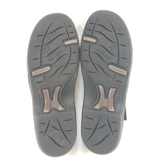 PW Minor Sadie Sz 6.5 Women's Mary Jane Bronze Leather Tan Fabric Eigo Flex - Picture 7 of 10